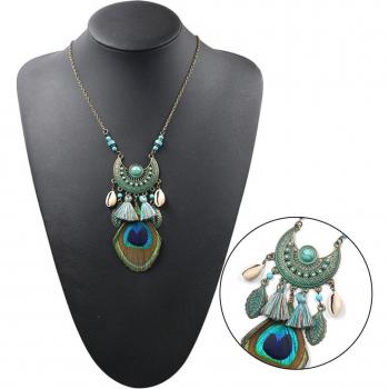 Vintage Women’s Long Chain Necklace with Tassel