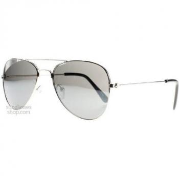 SXUC V1008 Junior Bravo Spiegel-Sonnenbrille, Silber