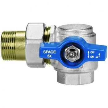 Valvola A Sfera Squadra Ottone Effebi Verso Sinistro Presa Frontale 1/2