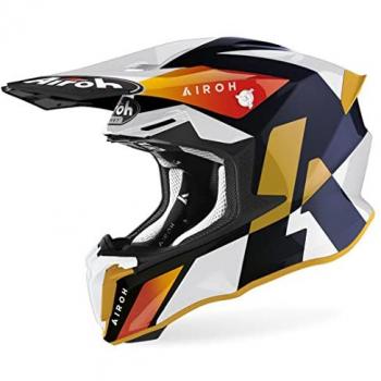 Airoh Twist 2.0 Lift Casque de motocross Noir Blanc Orange S