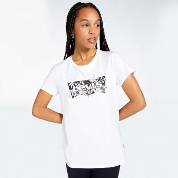 Levi's Women's Floral Short Sleeve T-Shirt Bright White XS