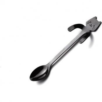 Cat & Spoon Set: Taza Colgante + Cuchara para Café y Té