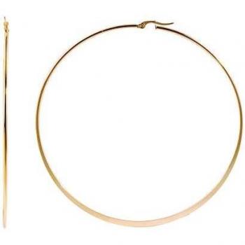 Akzente aus Edelstahl: Damen‑Creole Gold, Ø 100 mm – 1 Paar