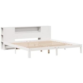 Vidaxl Bookcase Bed White 200x200cm Solid Wood Pine