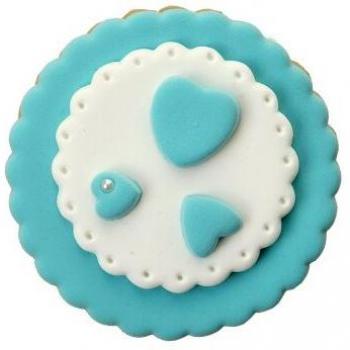 Modelo de pastel falso Tiffany blue
