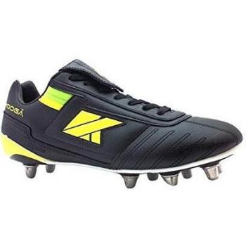 KOOGA Lightning LCST Men's Rugby Cleats – UK8, Black & Yellow