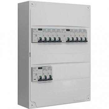 Tableau électrique Siemens 2 rangées pré-équipé avec 3 interrupteurs différentiels 40A et 10 disjoncteurs