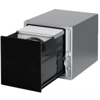 Hama CD/DVD/Blu-ray Magic Touch Aufbewahrungsbox mit integriertem Touch Release (silber)