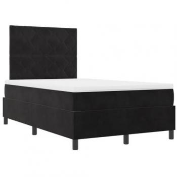Letto con Opruga VidaXL Crna 120x190 cm Kadi̇fe