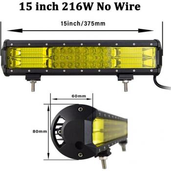 Luces de Conducción Willpower 20 22 Amarillo 324 W