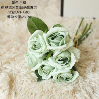 Roses de Mariage à la Main en Soie – Lot 6 pièces