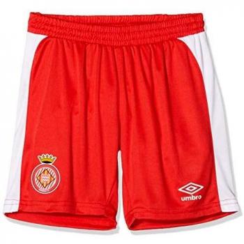 Girona FC Junior Shorts 18/19 – Unisex, Red/White, Ages 8‑10