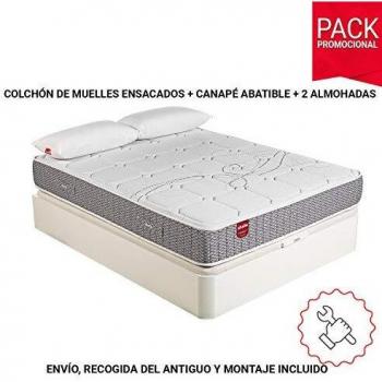 Set de Descanso PIKOLIN: Colchón Troas, Canapé Abatible y 2 Almohadas