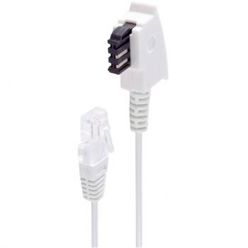 Adaptateur TAE F → RJ45 8P2C Shiverpeaks 1,5 m – finition blanche
