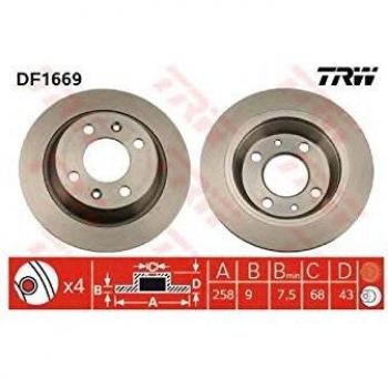 DF1669 Brake Disc by TRW