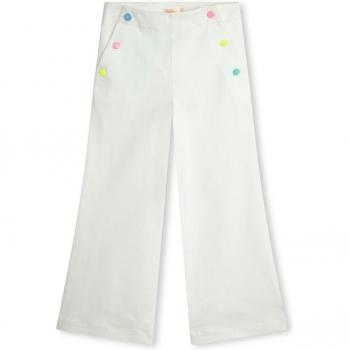 Pantalon large sergé blanc Billieblush FILLE 6A