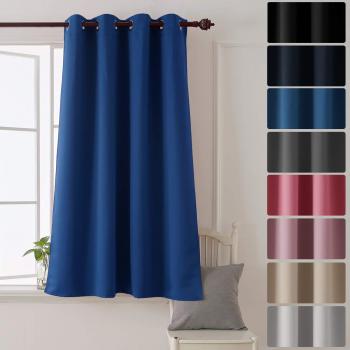 Deconovo Eyelet Curtain Thermal Insulated Blackout Curtain for Nursery 52x 63 Royal Blue 1 PANEL