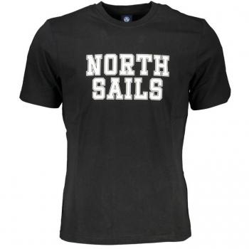 Black Cotton T-Shirt with Print Logo