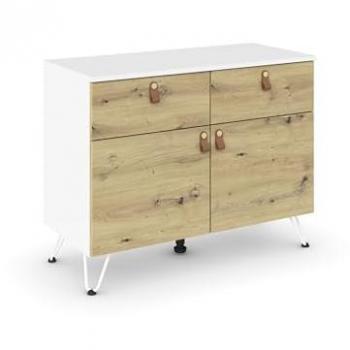 Rauch Vertiko »Homey by Aditio«, mit Ledergriffen, 2 Schubladen, Softclose