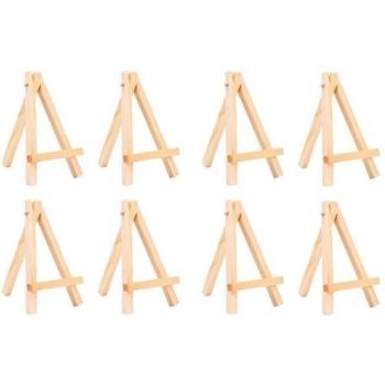 Wooden Mini Easels for Art Display and Smartphones