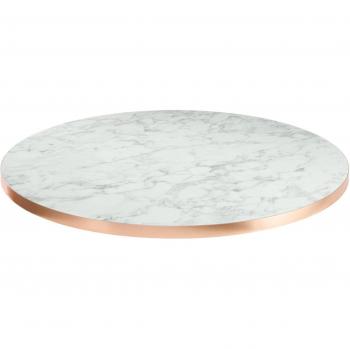 Mesa Marvani VEGA redonda 80 cm cobre/blanco/mármol