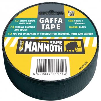Everbuild Gaffa Tape, Black, 50 mm x 45 m