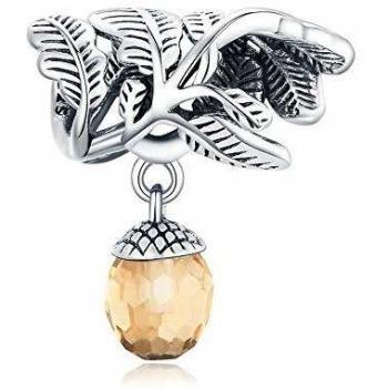 Charm argent porte-bonheur cône de pin