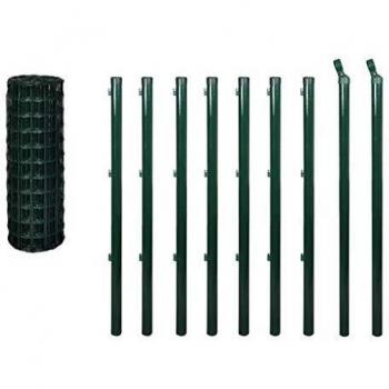VidaXL Rete Euro in Acciaio 10x1 m Verde