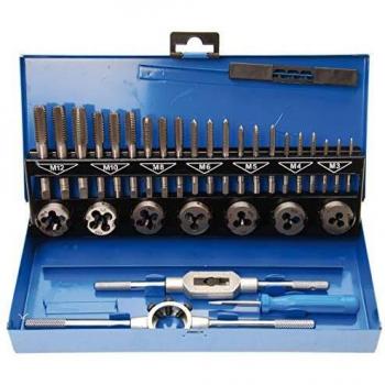 Coffret d'outils BGS Technic : tarauds et filières 3-12 mm Acier GCr15