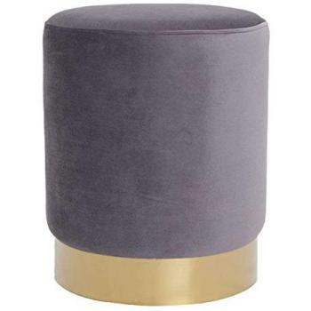 AUBRY GASPARD Designer-Hocker aus Samt und Metall