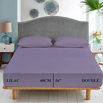 Royale Primo 16 Deep Fitted Sheets (Double, Lilac)