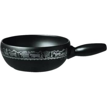 STÖCKLI Fonduecaquelon 23 cm – Schwarzer Induktionsteig