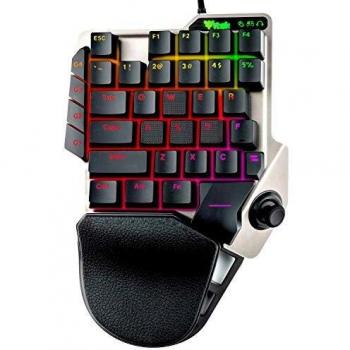 Itek tastiera gaming x40 una mano, console/pc, meccanica, ls switch, rgb, macro & turbo, jack cuffie e mouse, 3d joystick, 3xusb