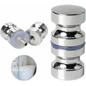 YMNY Aluminum Shower Door Lever – Smooth Round Handle for Sliding Glass Doors