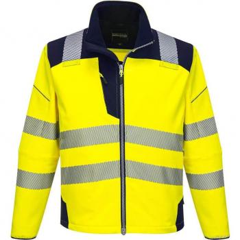 Veste Portwest Softshell visiblité haute Pw3 Marine-Jaune L
