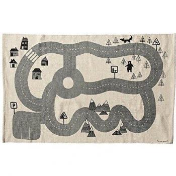 Alfombra infantil Bloomingville, gris, algodón