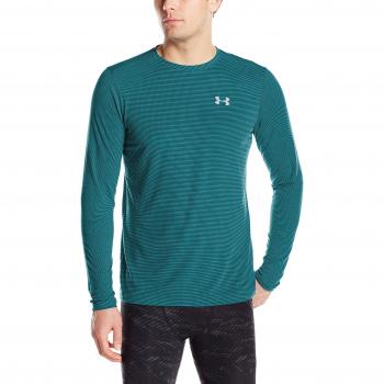 Camiseta de Manga Larga Under Armour Threadborne Streaker, Hombre, Verde