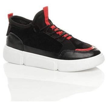AJVANI Black Women’s Low‑Heel Hi‑Top Trainers – 3