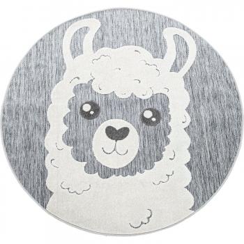 Alfombra Cuarto Infantil Llama 3D Ø 160 cm
