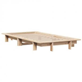 Single Pine Wood Bed Frame without Mattress (90x190 cm) from vidaXL