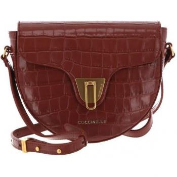 Sac à main Coccinelle en cuir marron Beat Croco Soft