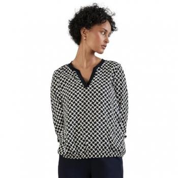 Street One Damen Langarmbluse mit grafischem Muster