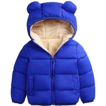Winterjacke für Kleinkinder mit 3D-Ohren und Kapuze