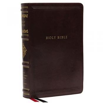 Harper Collins (US) NKJV, Personal Size Reference Bible, Sovereign Collection, Leathersoft, Brown, Red Letter, Thumb Indexed, Comfort Print