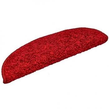 Carpet Stair Treads 15 pcs Red 56x17x3 cm Vidaxl