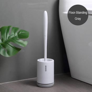 Brosse toilette silicone multi-support : cuvette + nettoyage mural