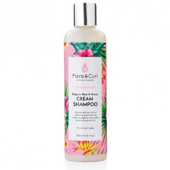 Flora & Curl Champú Hidratante Orgánico de Rosa y Miel
