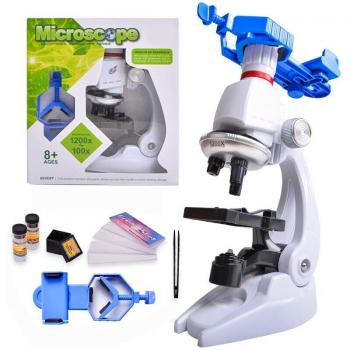 Microscope éducatif avec lentilles de biologie 100X-400X-1200X