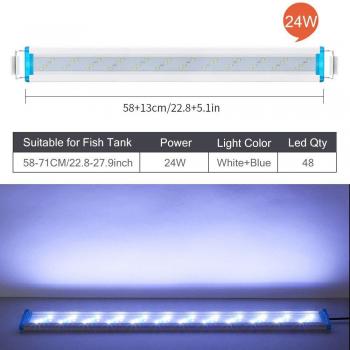 Lampe LED Bleue pour Croissance Aquatique 18-75cm