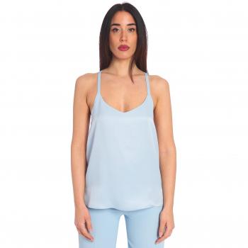 Raso Twinset Azzurro con Logo Taglia 42